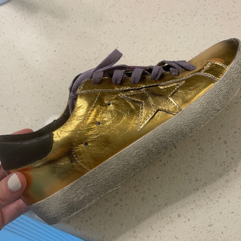 Gold Golden Goose Sneakers